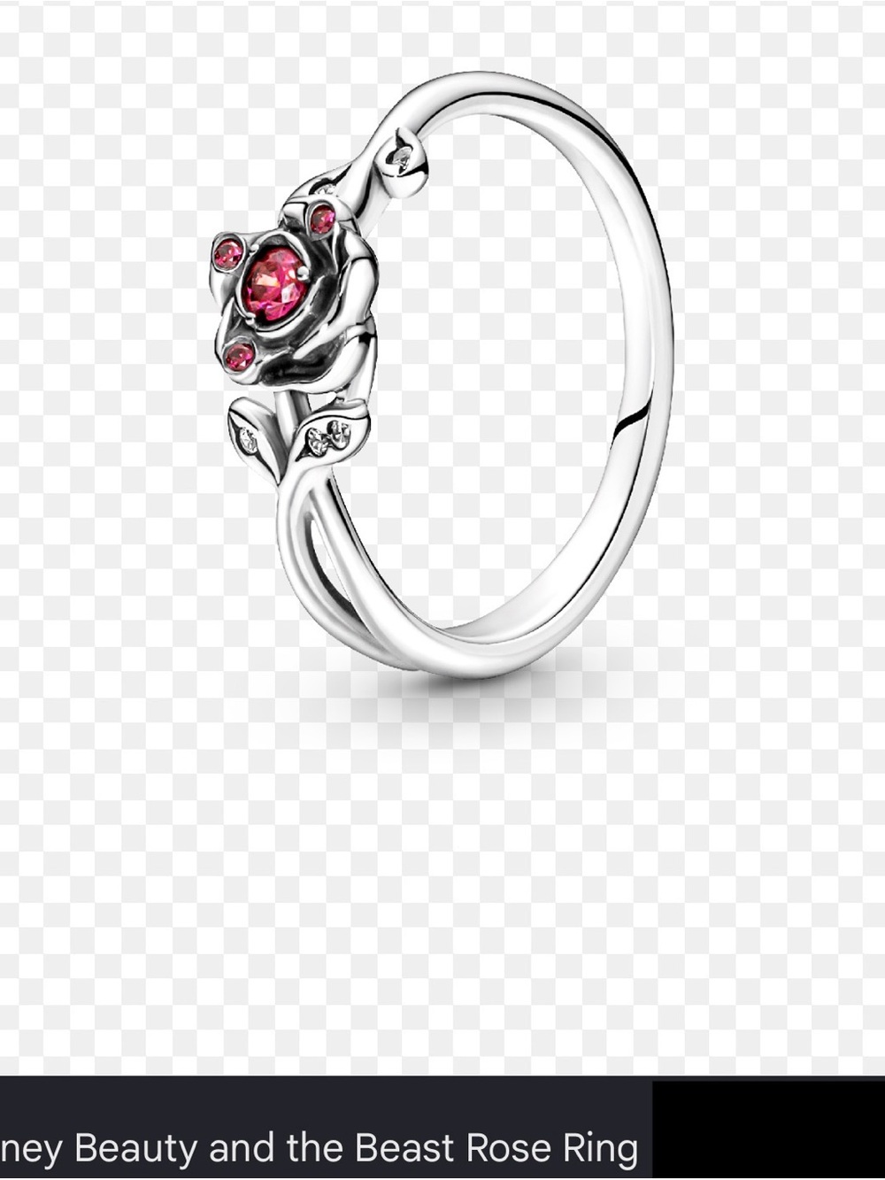 NWT Pandora Disney Beauty and the Beast Rose Ring
Sterling Silver, Size 5